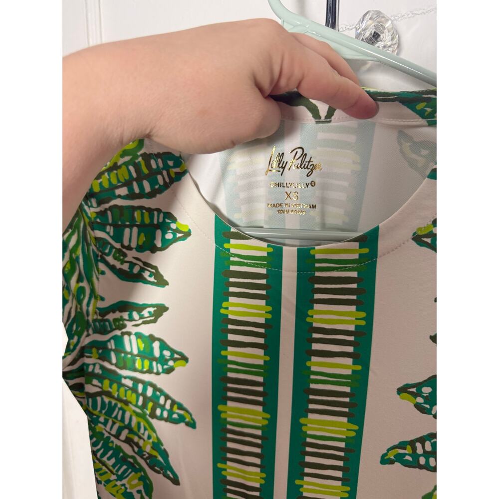 Lilly Pulitzer ChillyLilly Kaden UPF 50 Kitts Green Floral Stretch Maxi Dress XS - Picture 6 of 9